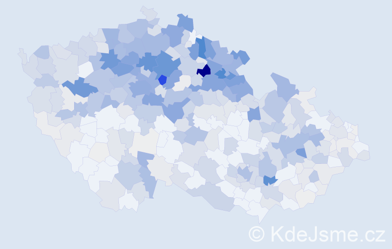 Příjmení: 'Šubrtová', počet výskytů 1990 v celé ČR