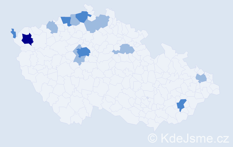 Příjmení: 'Mandzák', počet výskytů 21 v celé ČR
