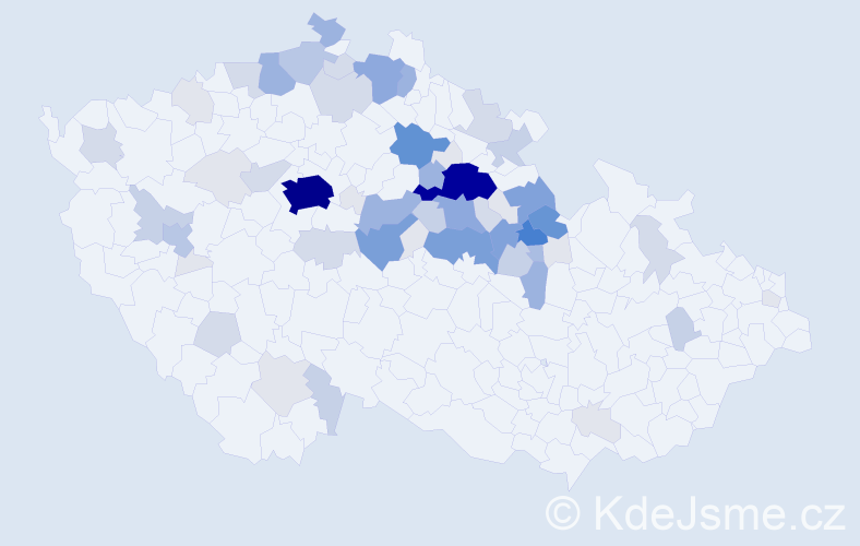 Příjmení: 'Vyčítal', počet výskytů 264 v celé ČR