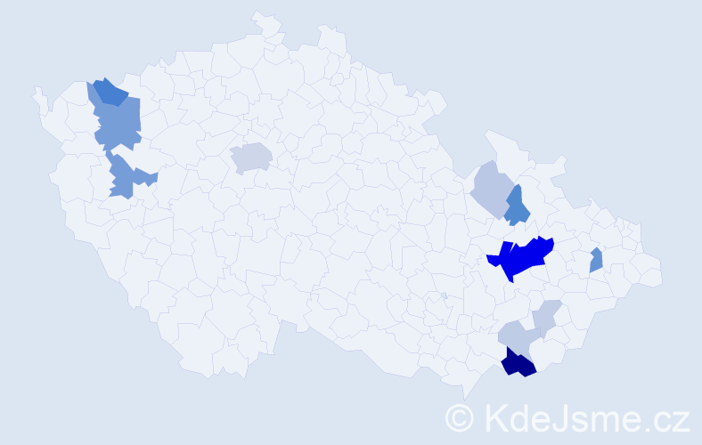 Příjmení: 'Malúš', počet výskytů 36 v celé ČR