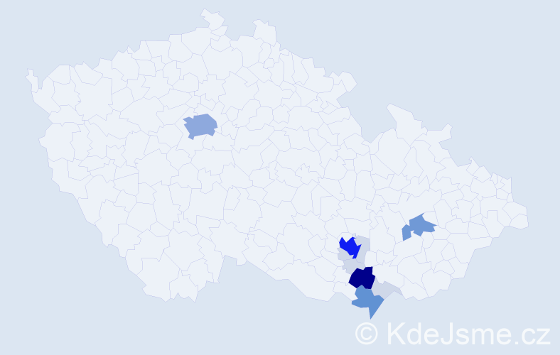 Příjmení: 'Ryzá', počet výskytů 43 v celé ČR