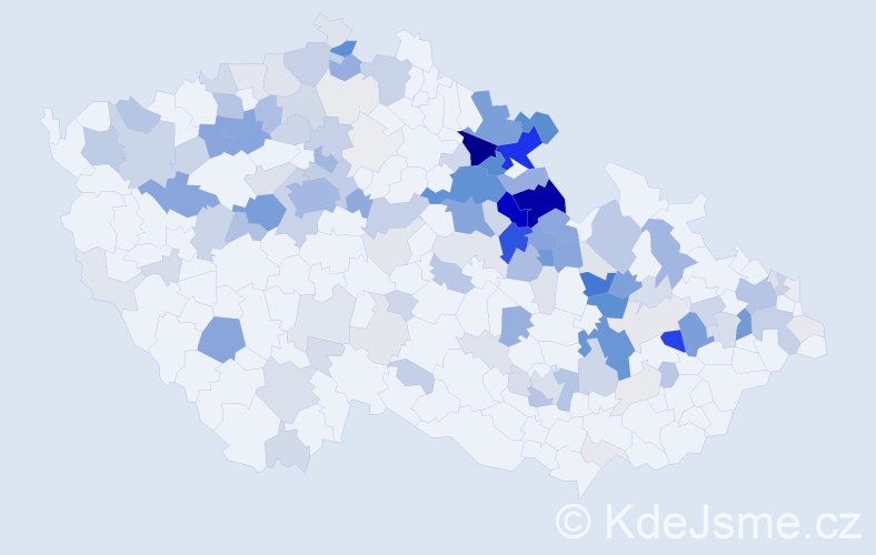 Příjmení: 'Škop', počet výskytů 611 v celé ČR