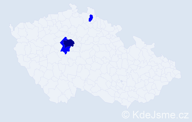 Příjmení: 'Miserová', počet výskytů 4 v celé ČR