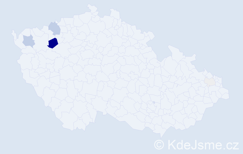 Příjmení: 'Wied', počet výskytů 18 v celé ČR