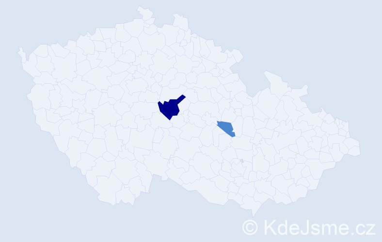 Příjmení: 'Kopčiková', počet výskytů 7 v celé ČR