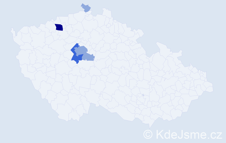 Příjmení: 'Kotíšková', počet výskytů 14 v celé ČR