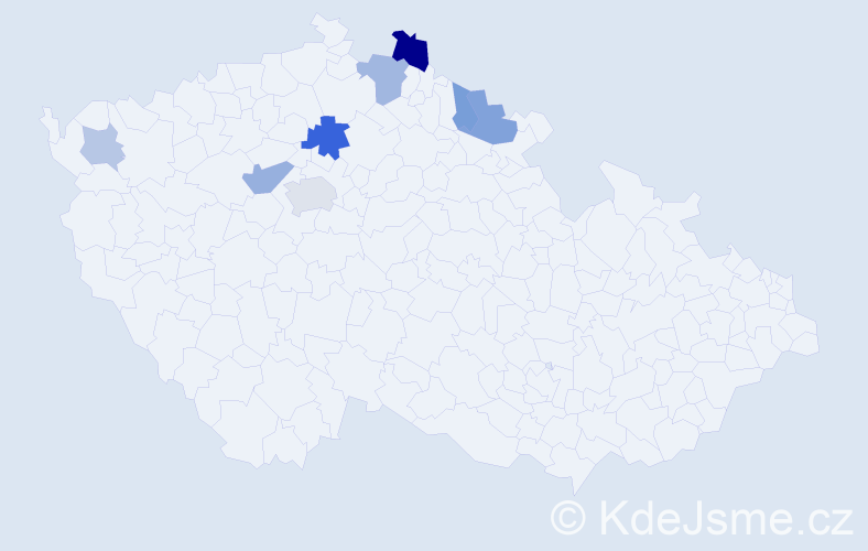 Příjmení: 'Barac', počet výskytů 17 v celé ČR