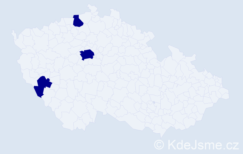 Příjmení: 'Nehila', počet výskytů 3 v celé ČR