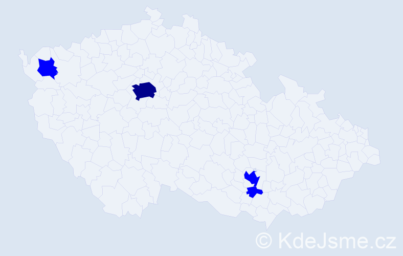 Příjmení: 'Forbes', počet výskytů 5 v celé ČR