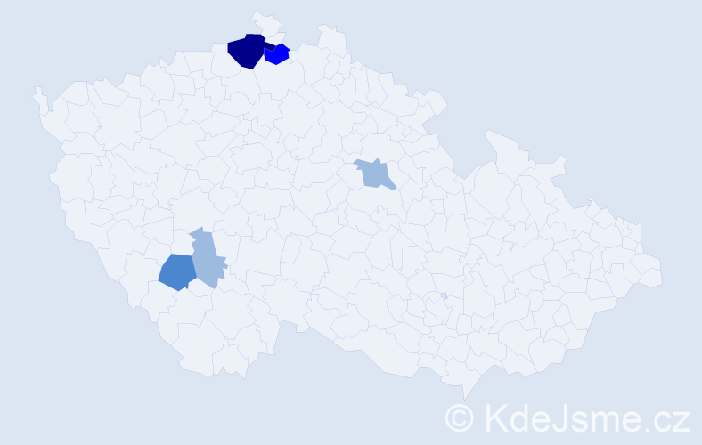Příjmení: 'Marčalová', počet výskytů 11 v celé ČR