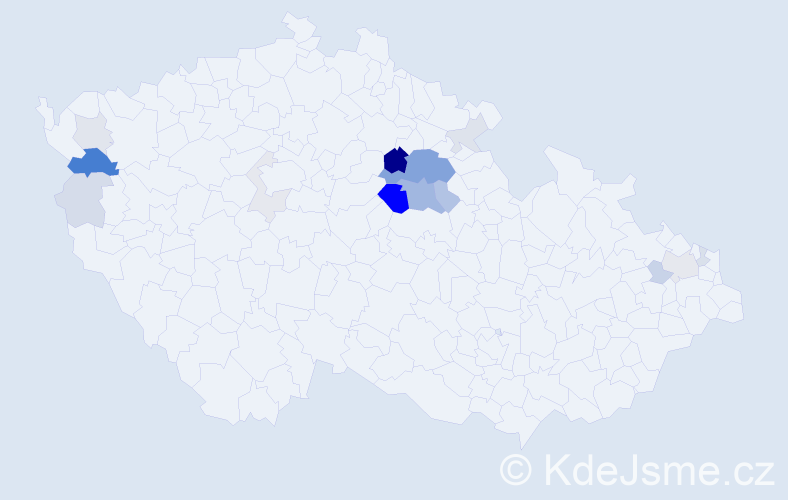Příjmení: 'Boudyš', počet výskytů 51 v celé ČR