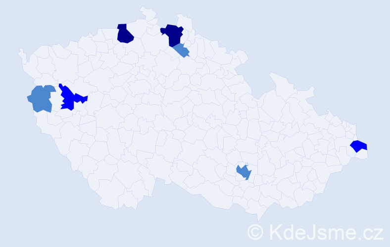Příjmení: 'Basarab', počet výskytů 13 v celé ČR