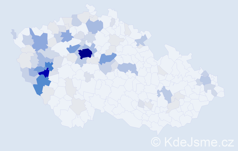 Příjmení: 'Hodan', počet výskytů 334 v celé ČR