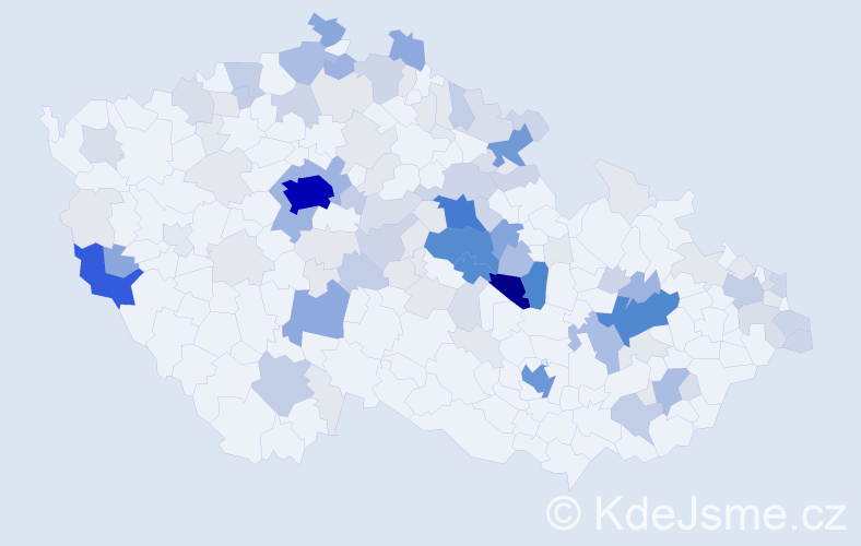 Příjmení: 'Stodola', počet výskytů 444 v celé ČR