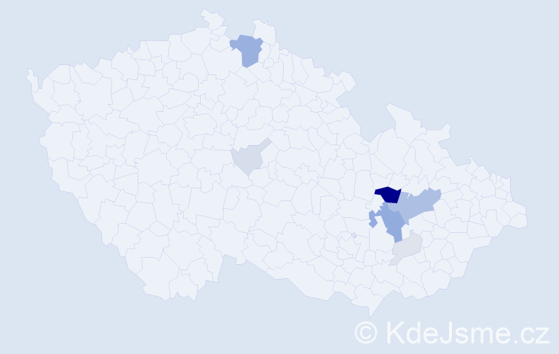 Příjmení: 'Knajblová', počet výskytů 30 v celé ČR