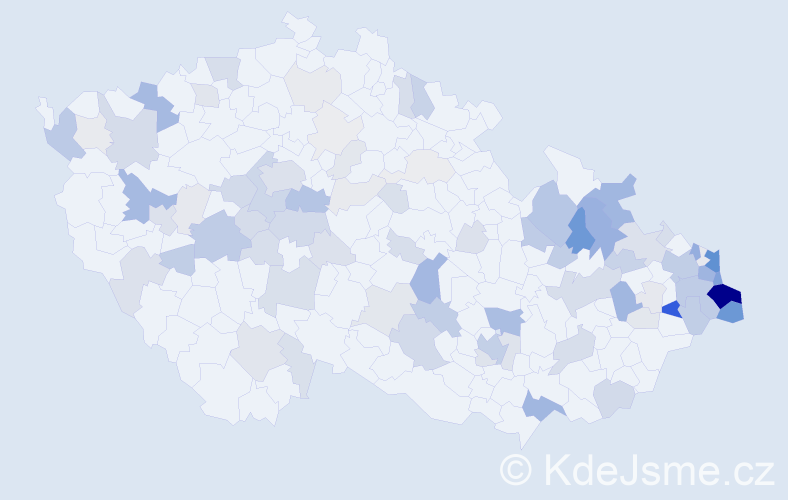 Příjmení: 'Lipková', počet výskytů 354 v celé ČR