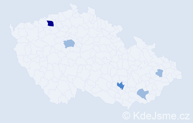 Příjmení: 'Reyes', počet výskytů 9 v celé ČR