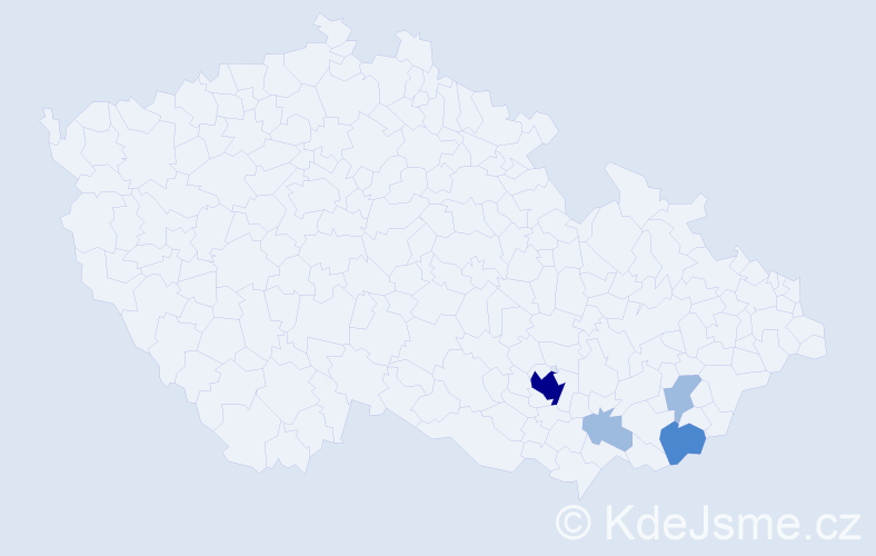 Příjmení: 'Balšík', počet výskytů 8 v celé ČR