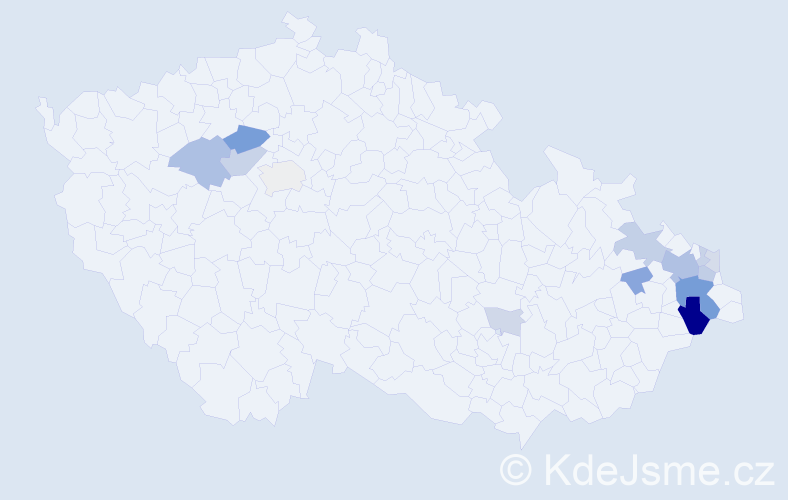Příjmení: 'Chrápek', počet výskytů 36 v celé ČR