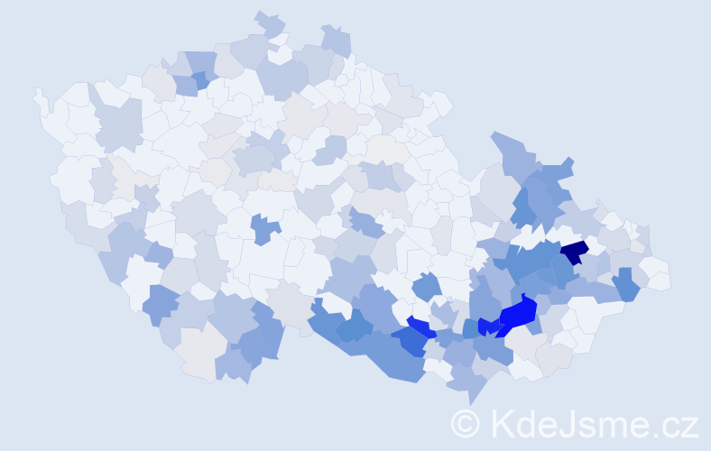Příjmení: 'Sigmundová', počet výskytů 762 v celé ČR