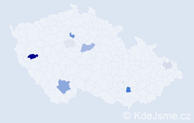 Příjmení: 'Cherepanya', počet výskytů 10 v celé ČR