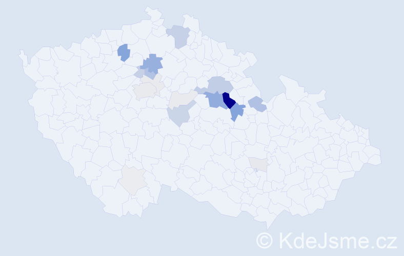 Příjmení: 'Brandýská', počet výskytů 84 v celé ČR