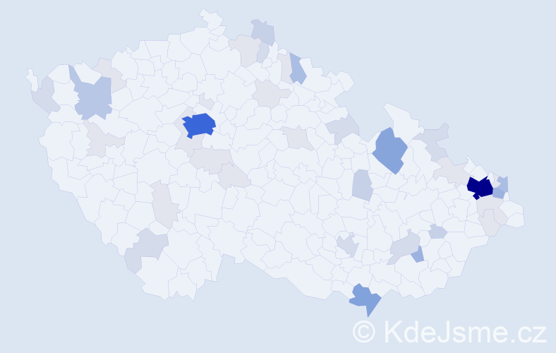 Příjmení: 'Babičová', počet výskytů 136 v celé ČR