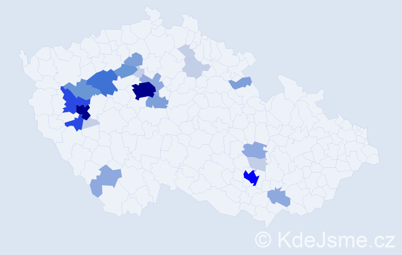 Příjmení: 'Sušánková', počet výskytů 80 v celé ČR