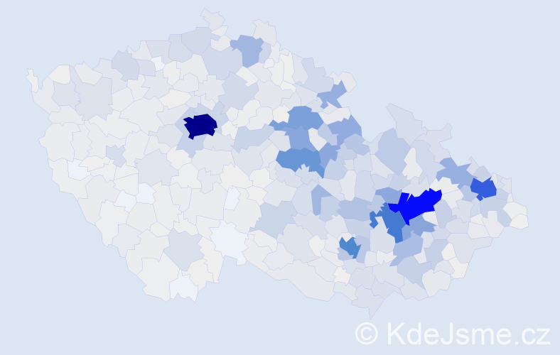 Příjmení: 'Dostálová', počet výskytů 6565 v celé ČR
