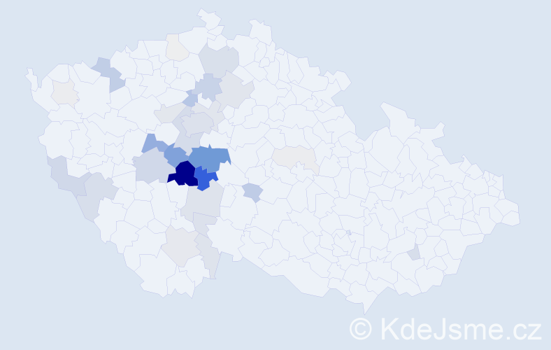 Příjmení: 'Pechač', počet výskytů 156 v celé ČR
