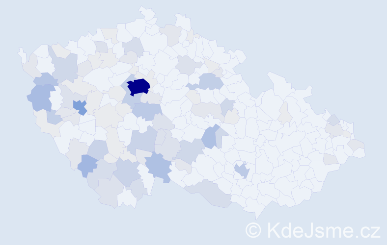 Příjmení: 'Zídek', počet výskytů 315 v celé ČR