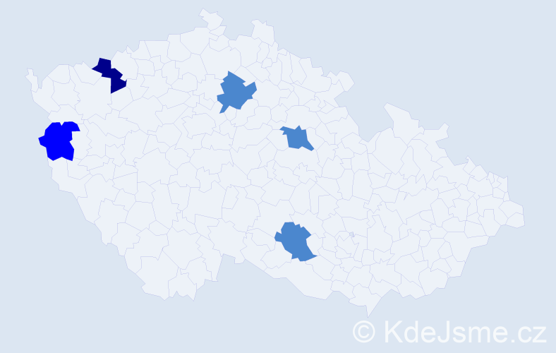 Příjmení: 'Šalacha', počet výskytů 8 v celé ČR