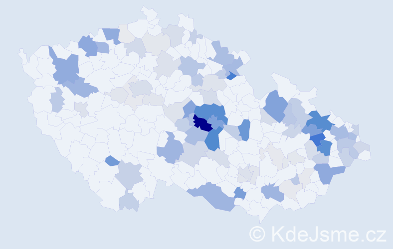 Příjmení: 'Ficková', počet výskytů 288 v celé ČR