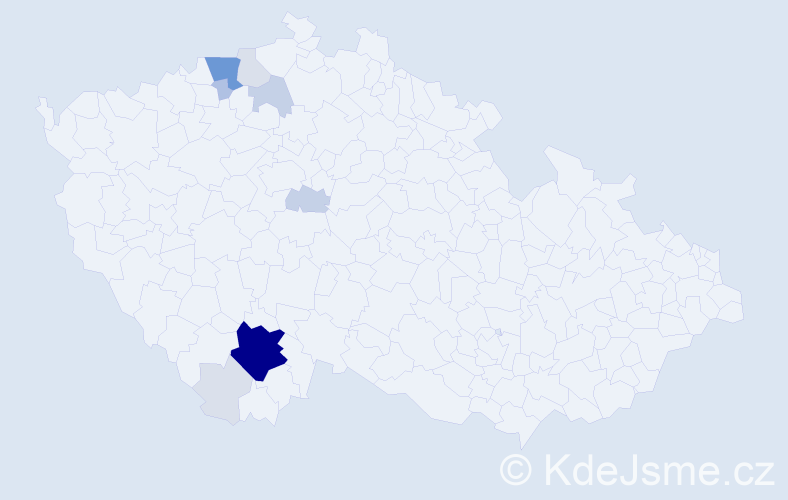 Příjmení: 'Strádová', počet výskytů 40 v celé ČR
