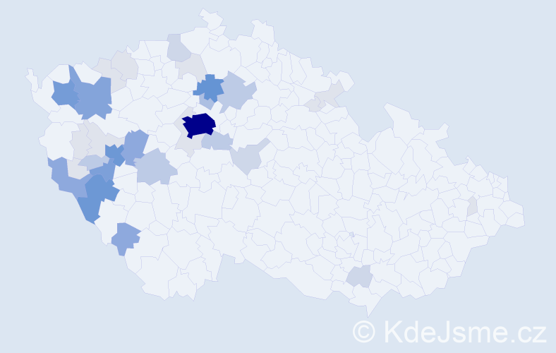 Příjmení: 'Tichota', počet výskytů 131 v celé ČR
