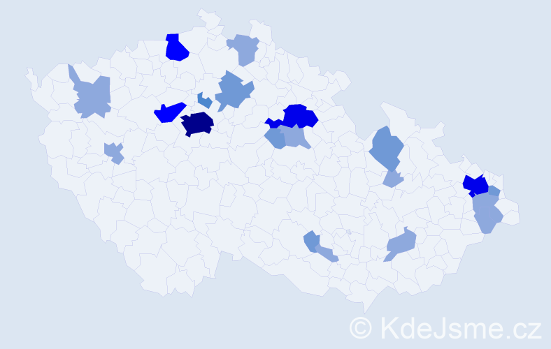 Příjmení: 'Szalayová', počet výskytů 46 v celé ČR