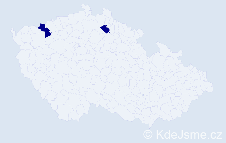 Příjmení: 'Rüeggová', počet výskytů 2 v celé ČR