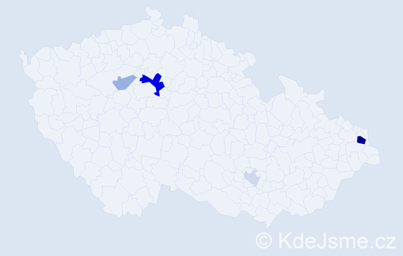 Příjmení: 'Kutscherauer', počet výskytů 11 v celé ČR