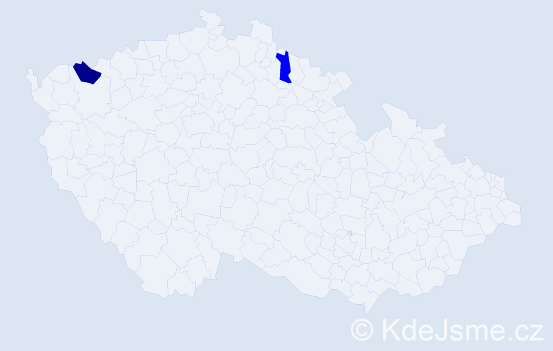 Příjmení: 'Klauková', počet výskytů 5 v celé ČR