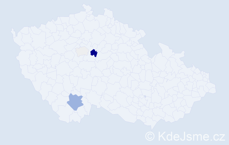 Příjmení: 'Mulica', počet výskytů 7 v celé ČR