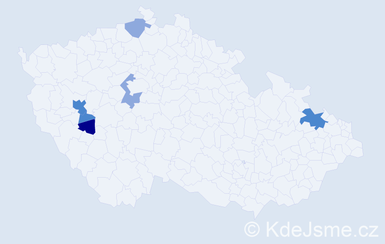 Příjmení: 'Krochot', počet výskytů 13 v celé ČR