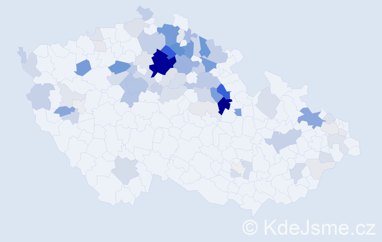 Příjmení: 'Šrajerová', počet výskytů 304 v celé ČR