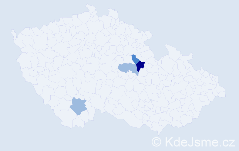 Příjmení: 'Bahrij', počet výskytů 8 v celé ČR