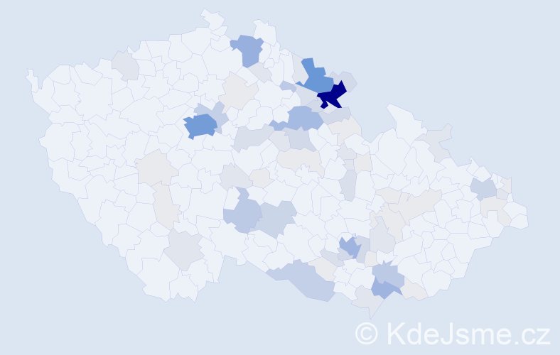 Příjmení: 'Šrůtková', počet výskytů 272 v celé ČR