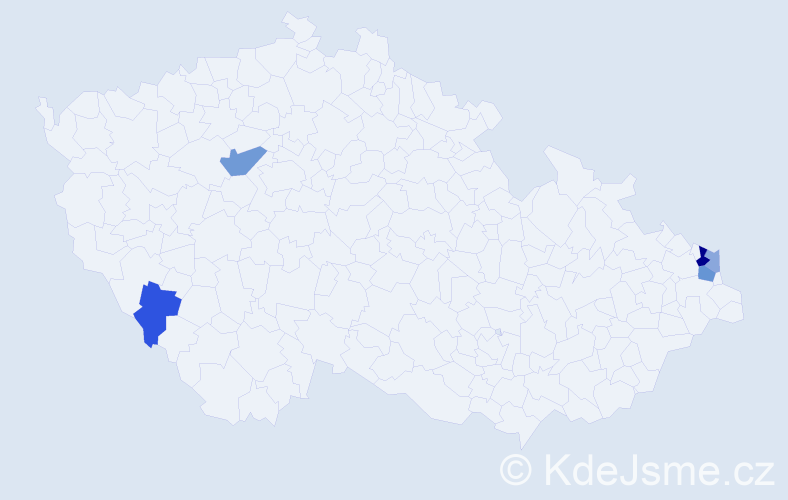 Příjmení: 'Melikant', počet výskytů 9 v celé ČR