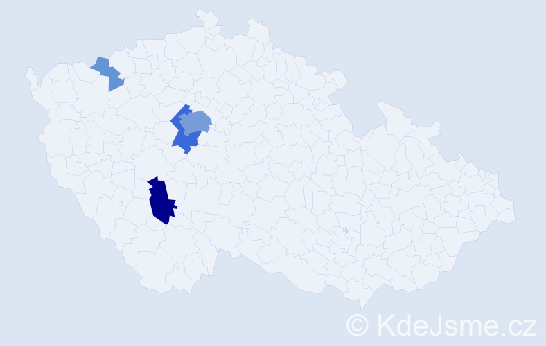 Příjmení: 'Bolardt', počet výskytů 19 v celé ČR
