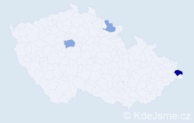 Příjmení: 'Nogawczyková', počet výskytů 13 v celé ČR