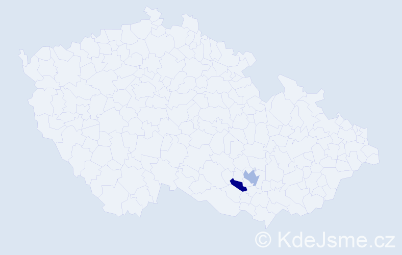 Příjmení: 'Tripodi', počet výskytů 5 v celé ČR
