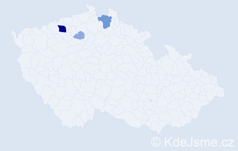Příjmení: 'Kuzebouchová', počet výskytů 9 v celé ČR