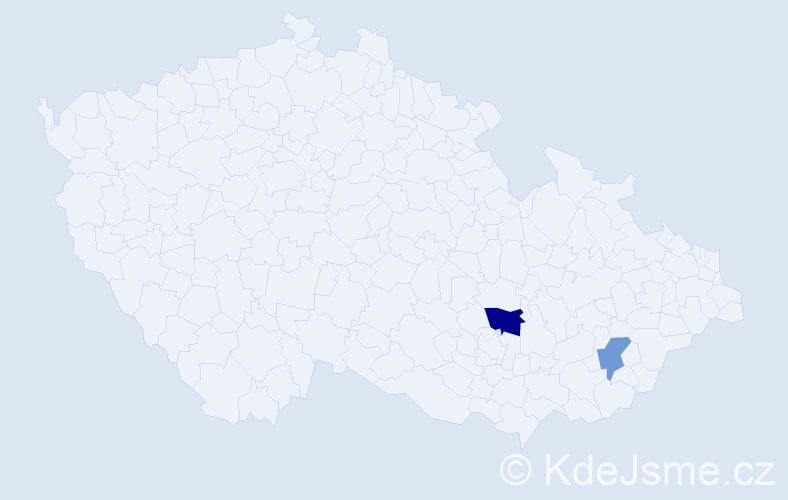 Příjmení: 'Rowley', počet výskytů 3 v celé ČR